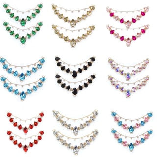 kit leve 4 ou leve 9 pares cabedal atacado para chinelo correntinha  primeira linha sem pino com strass em Oferta na Shopee