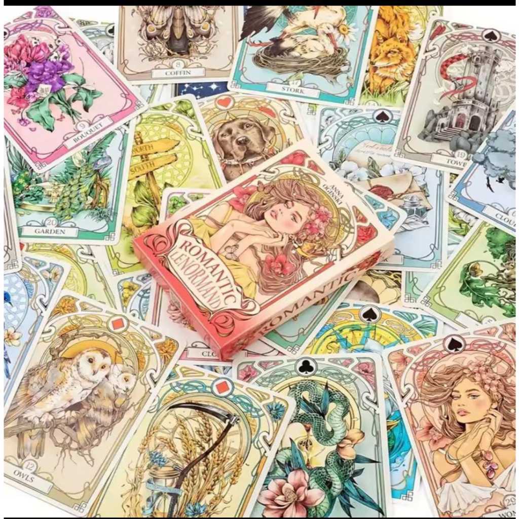 BARALHO LENORMAND ROMANTIC - ROMANTICO, BARALHO CIGANO ORÁCULO FLORAL.