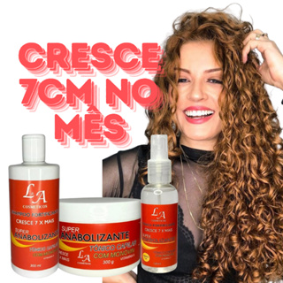 Kit Completo Anabolizante Capilar Cabelos Cacheados Cresce Até 7cm Mês Ação Fortificante Original em Oferta na Shopee