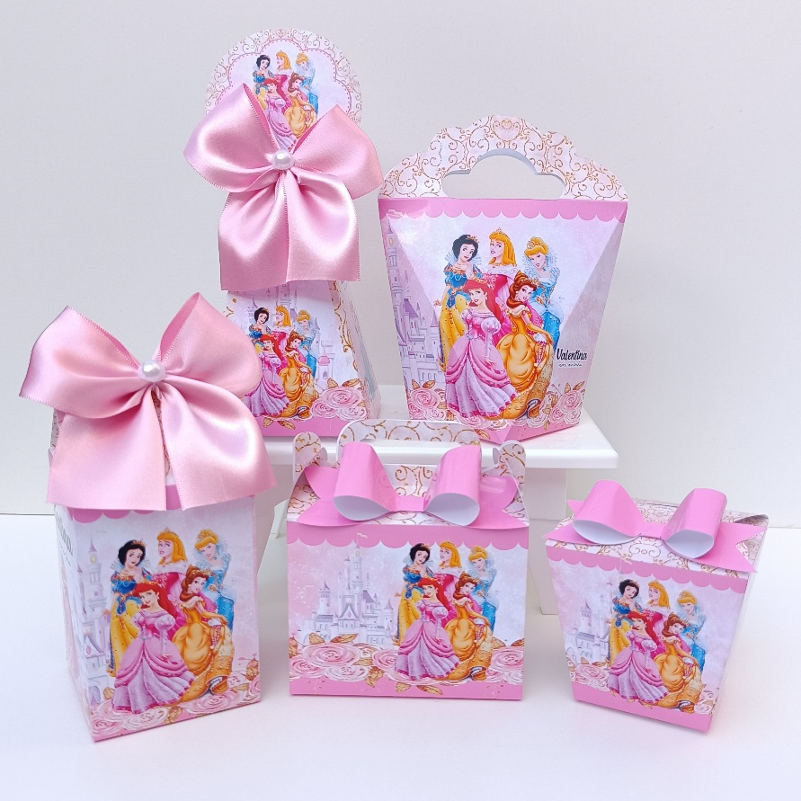 Kit Festa Princesas Disney l Personalizados Princesas l Personalizados l Lembrancinha para Festa l kit Caixas