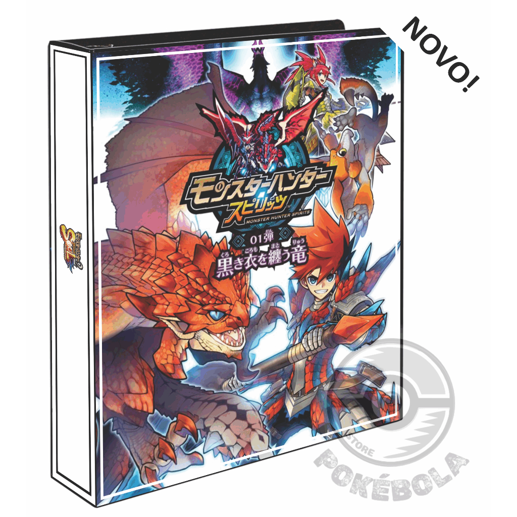 Fichário Monster Hunter Spirits Álbum Capa Dura Game Pasta Cartas TCG Soul 2