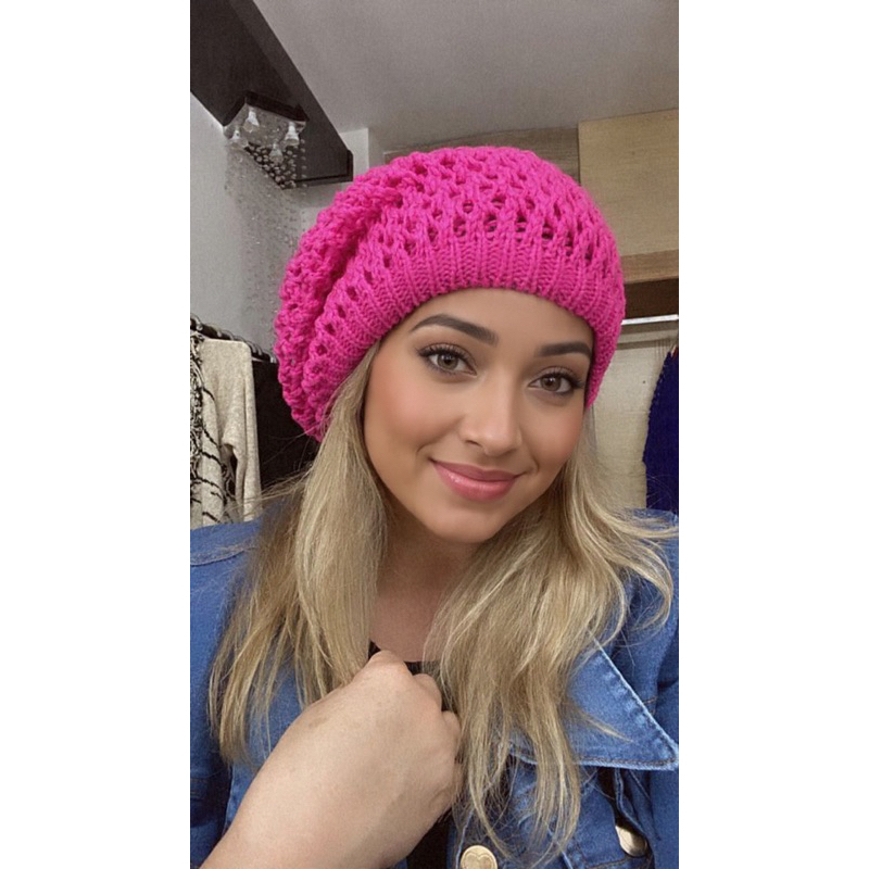 Boina Gorro Tricot Estiloso touca de Lã Rendado BOINA ALPES SUÍÇOS em Oferta na Shopee