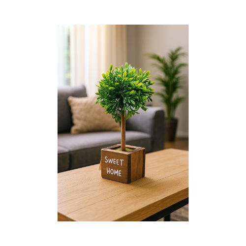 Mini Árvore Decorativa Sweet Home | Enfeite para Porta-Chaves e Mesa | Decoração para Entrada, Sala e Escritório | Prese
