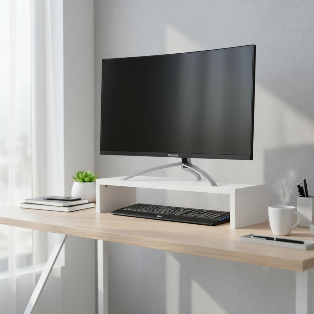 Suporte Base Para Monitor Organizadores Prateleira 100% Mdf Pronta Entrega - Envio imediato
