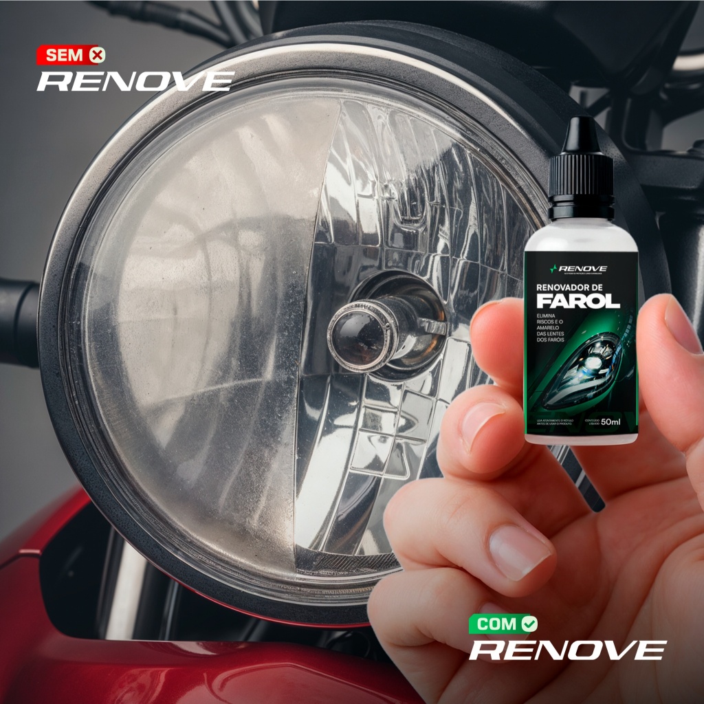 Renovador de Farol RENOVE – Remove Amarelado e Aspecto Fosco Revitalizador em Oferta na Shopee