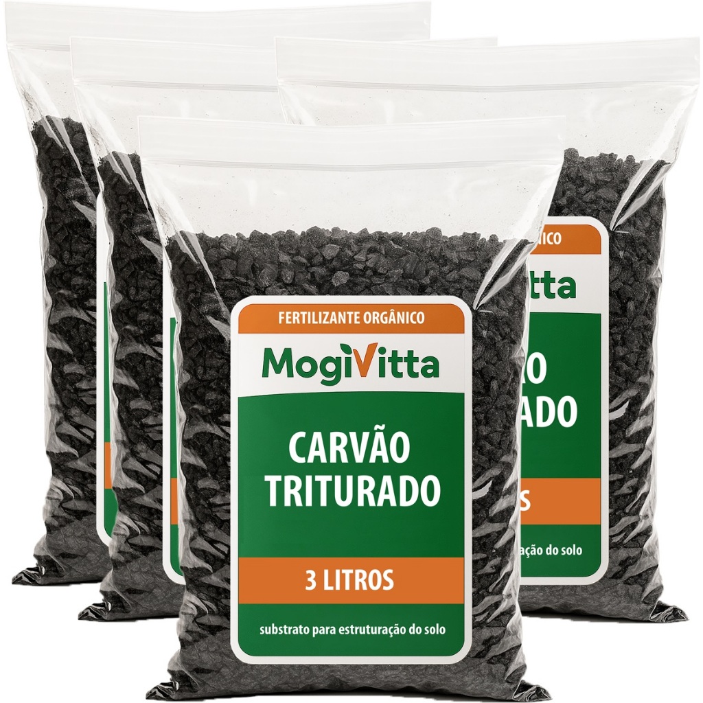 12L Substrato Orgânico Natural Carvão Triturado Para Cultivo De Plantas
