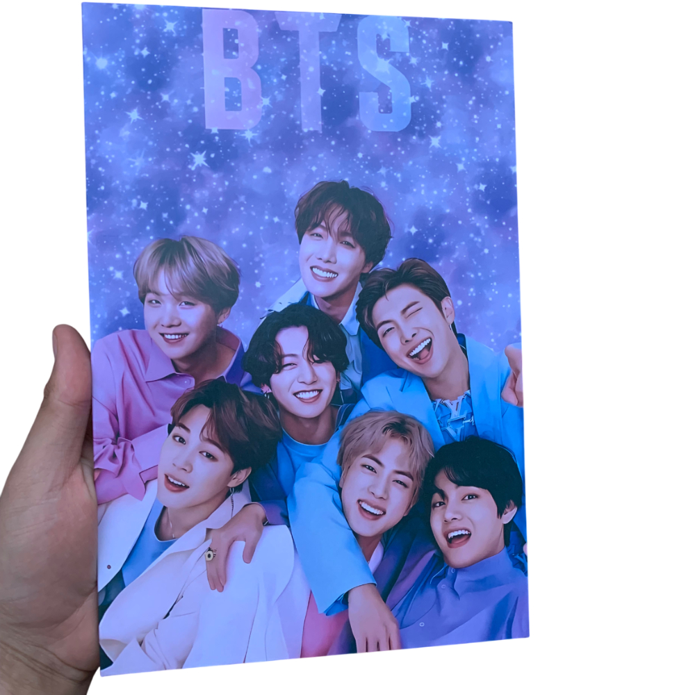 Quadro Decorativo BTS Army Kpop 28x19 Jimim RM JK J-Hope Suga V Jin Quarto Salas Escritorio