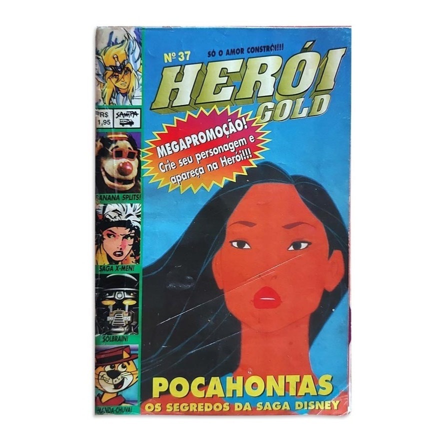 Revista Herói Gold N37 Pocahontas Saga X-men Solbraini