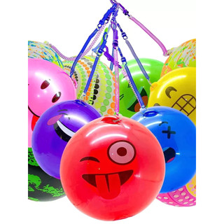 KIT Com 5/10/15 Peças Bola Com Cordão Mola Coloridas Sortidas PROMOÇÃO ENVIO COR E MODELO ALEATORIO