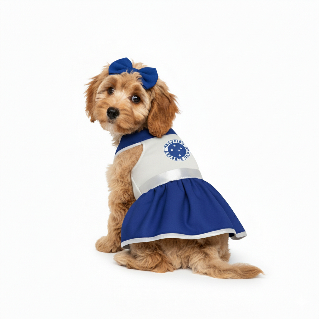 Vestido Pet Cruzeiro- PP ao G -  Gato ou cachorro  Envio Imediato em Oferta na Shopee
