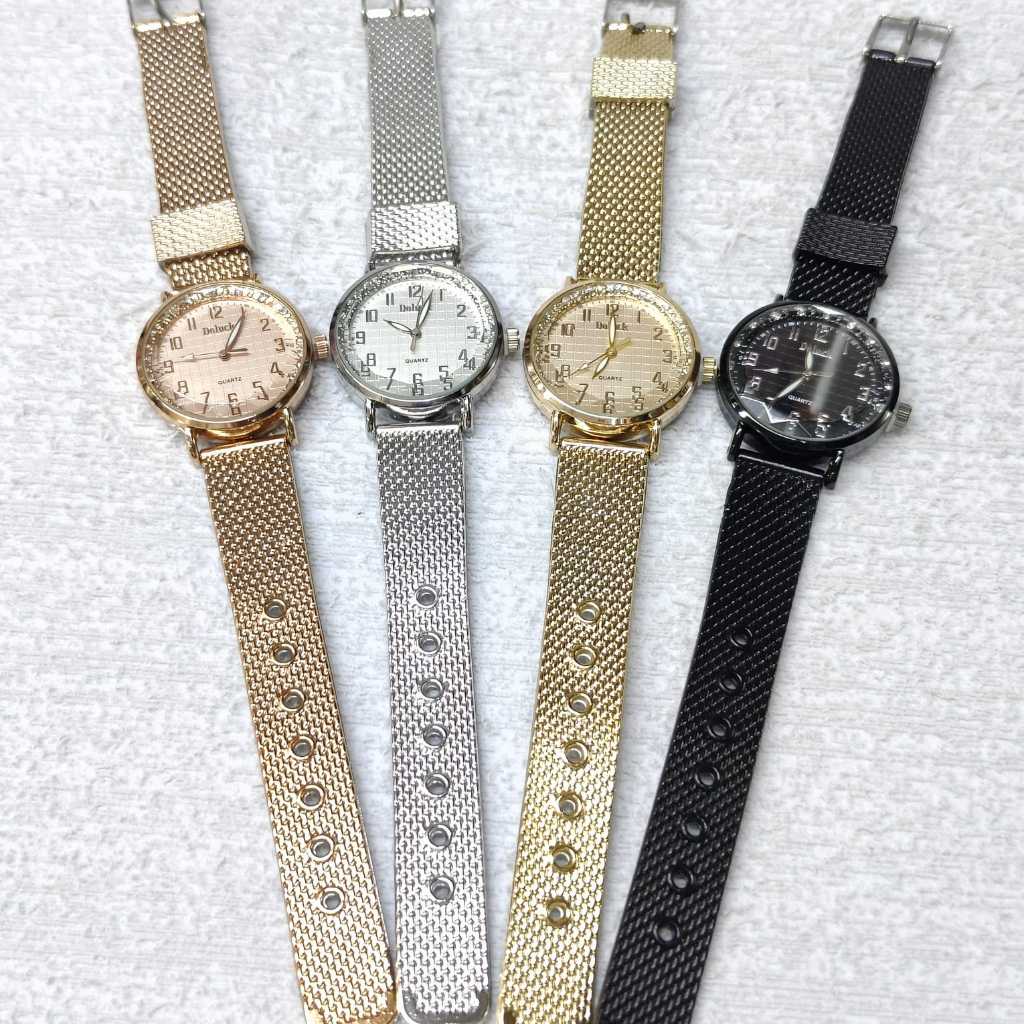 Relógio feminino silicone dourado rose prata preto em Oferta na Shopee