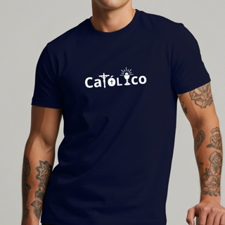 Camiseta Masculina Católica Igreja e Religião Estampada Blusa Streetwear Tshirt em Oferta na Shopee