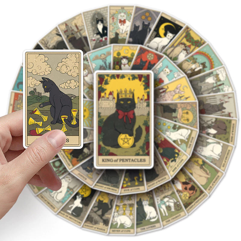 Adesivo Tarô de Gatos sticker Decalques De Vinil À Prova D'água cartas gatinhos avulso em Oferta na Shopee