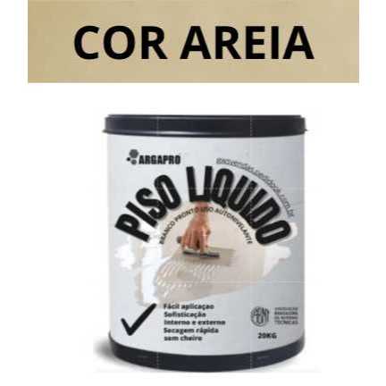 Piso liquido COR AREIA Autonivelante ARGAPRO kit 20kg em Oferta na Shopee