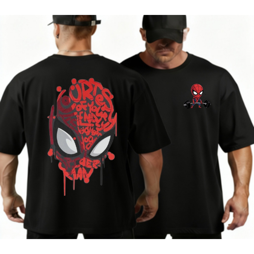 Camiseta Masculino Treino SpiderMan Algodão Premium