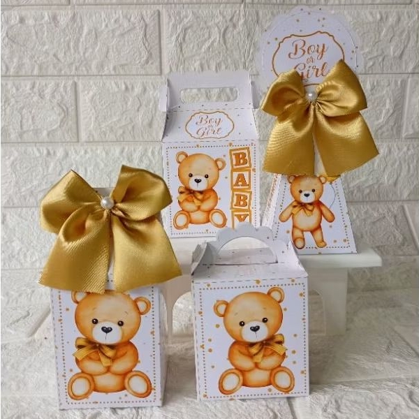 Kit Personalizados Chá Revelação Ursinho ( PEGUE E MONTE ) Festa Lembrancinha Boy Or Girl  personalizada mimos