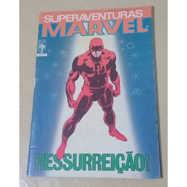 Gibi Superaventuras Marvel nº 65 - Editora Abril - ano de 1987 Ressurreição!