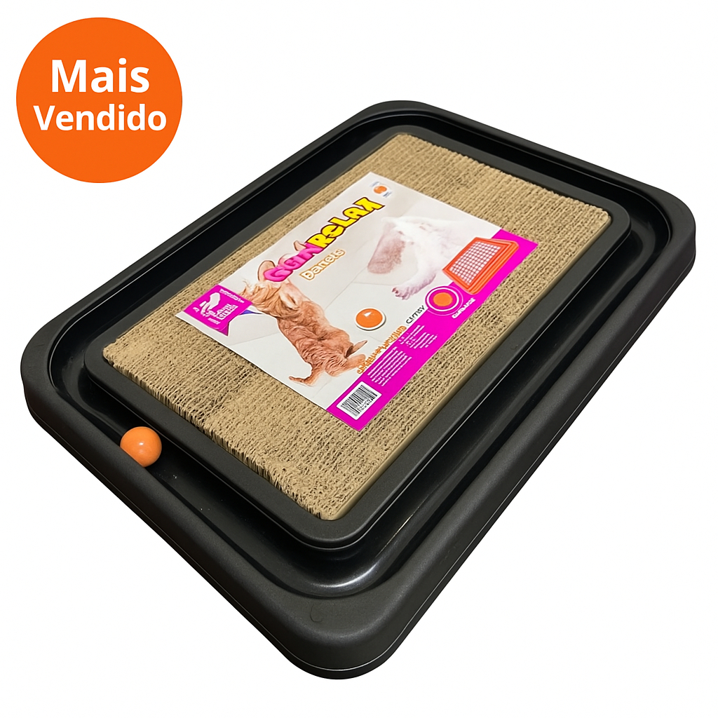 Arranhador Gato Interativo Ante estresse e ante derrapante para Gatos Cat Relax c/ Bolinha tam Grande em Oferta na Shopee