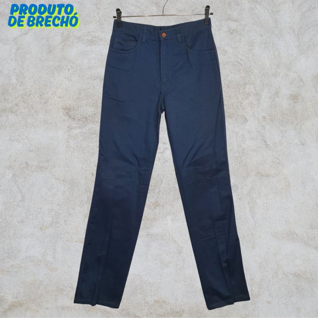 calça cintura alta brim delhi vintage anos 70