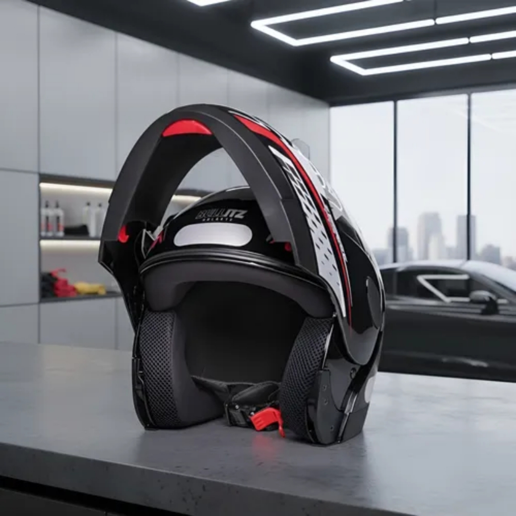 CAPACETE ZARREF V4 GRAFIC TAURUS ROBOCOP ARTICULADO RETRATIL