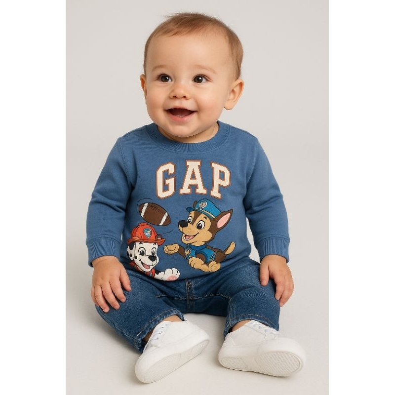 Blusa Baby Gap Patrulha Canina Azul Manga Longa 🐶💙