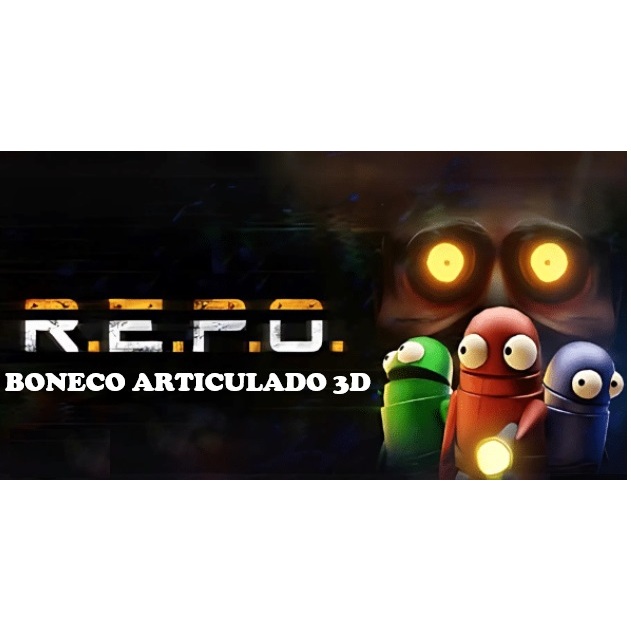 REPO Robo boneco Jogo R.E.P.O. Robot Colecionável Setup Gamer Geek Viral I LOVE Steam Tiktok 3D