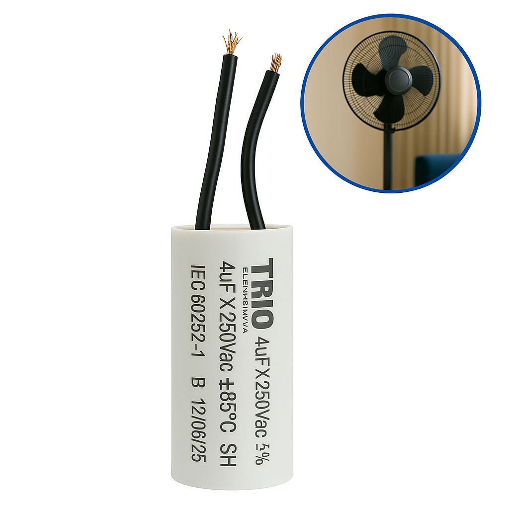 Capacitor Ventilador 4uf 250 2 Fios Teto (12-04)