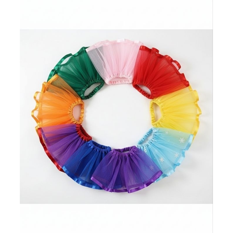 Saia de tule bebê várias cores veste 1 mês a 2 anos dependendo do bebê