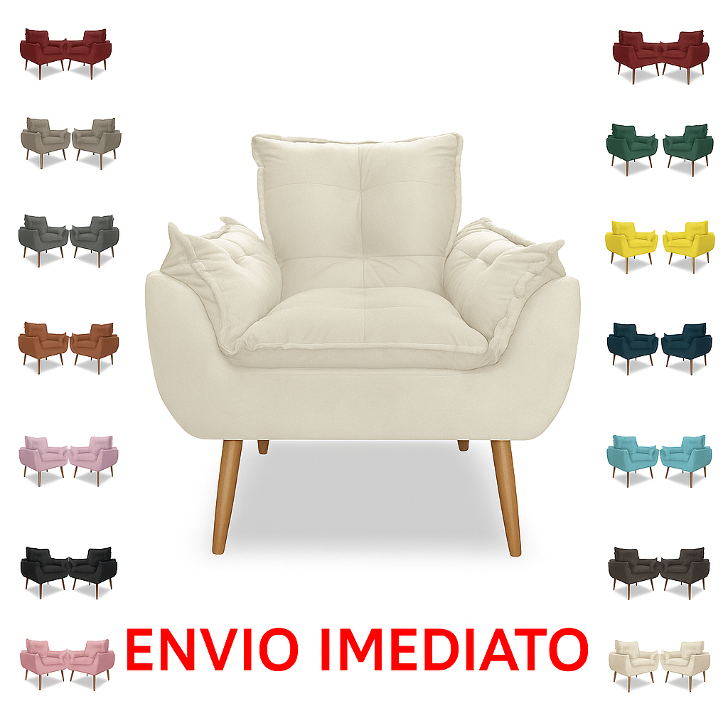 Poltrona Cadeira para Penteadeira Quarto de Menina Opala - Trida Móveis