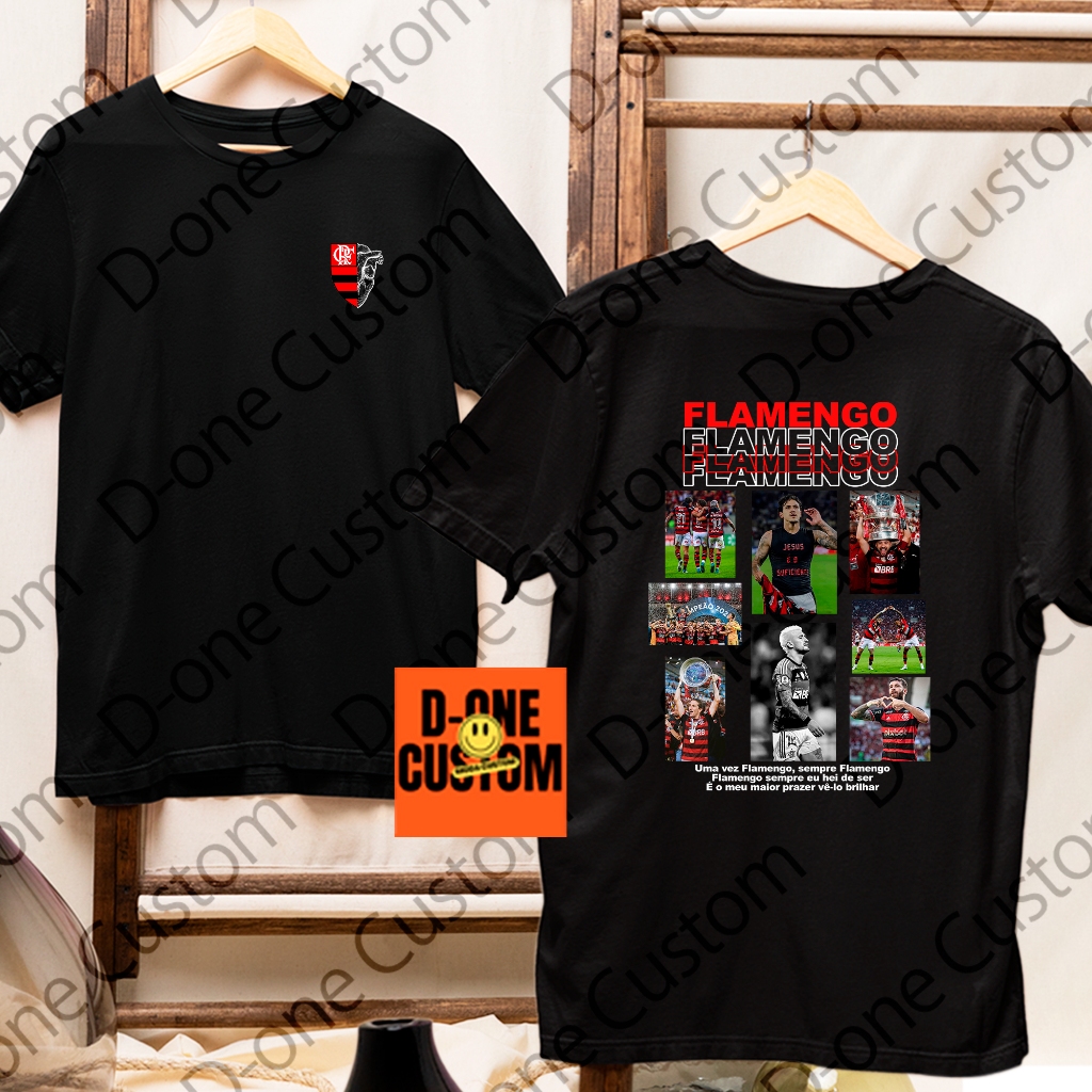 Blusa Camisa Frio Homenagem Jogador Uma Vez Sempre Mengao Hei de Ser Meu Maior Prazer Carioca Time
