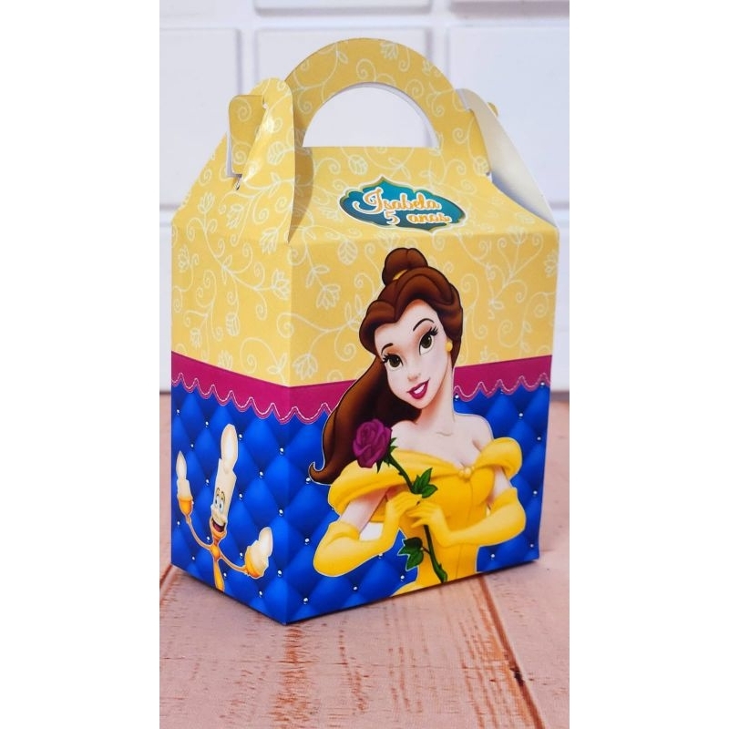 Maletinha Surpresa Personalizada A Bela e a Fera Lembrancinha de Aniversário Festa Infantil