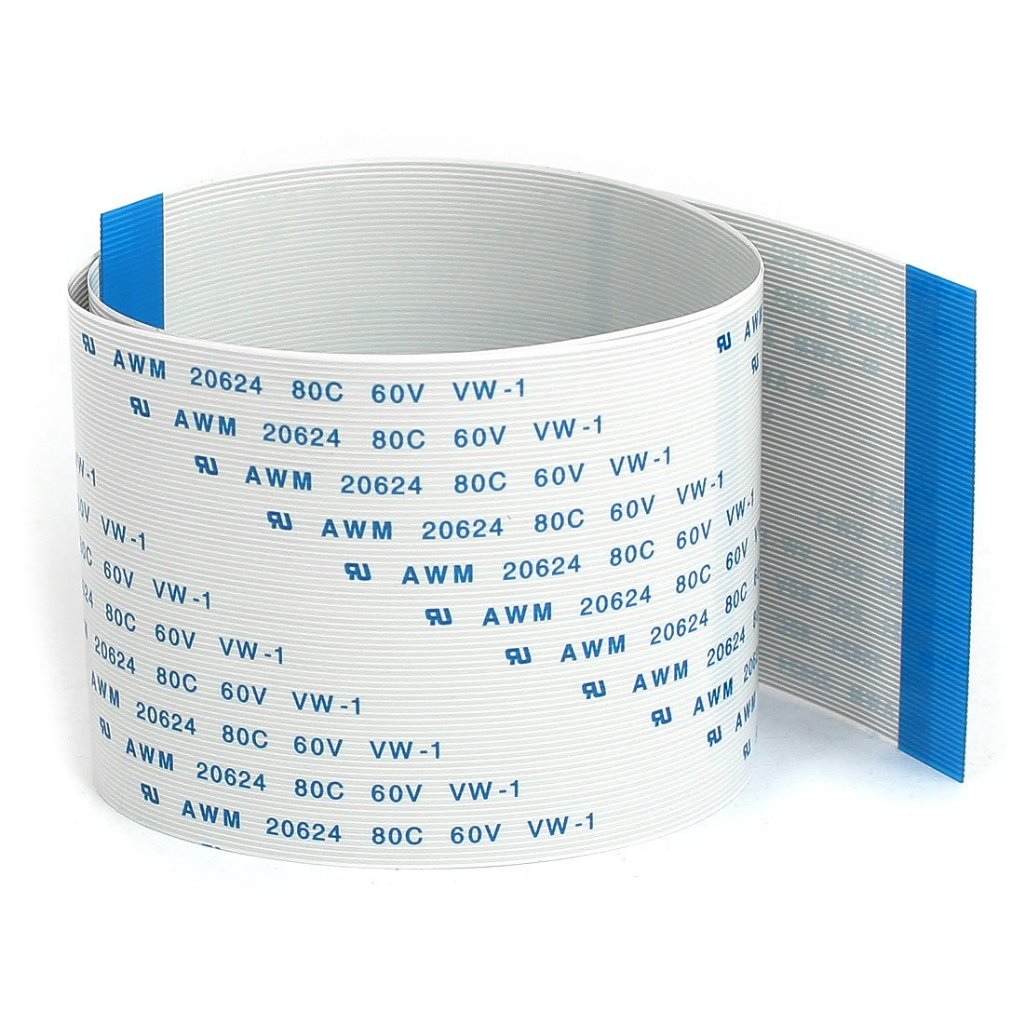 Kit 2 Cabos Flat ( Cabo Flat 8 Vias Normal 5cm X 4,5mm  - Cabo Flat 8 Vias lnvertido 15cm X 4,5mm