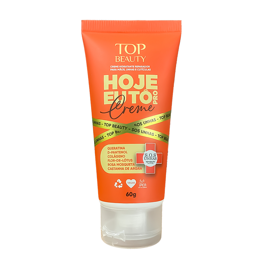 Creme Hidratante Reparador para mãos,unhas,cutículas 60gr- Hoje Eu Tô Pro Creme Sos Unhas Top Beauty