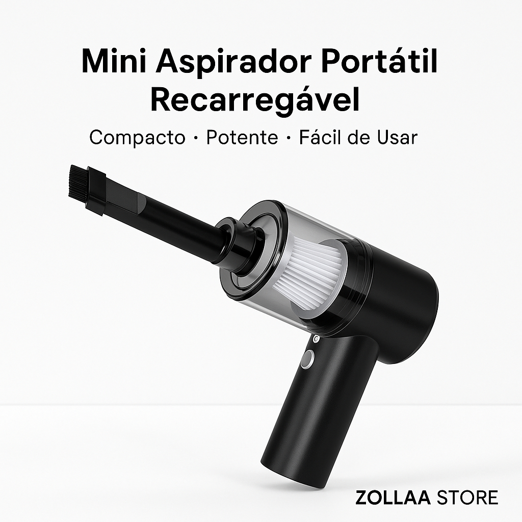 Mini Aspirador Automotivo Portátil Potente Recarregável Premium Bivolt B-88-2