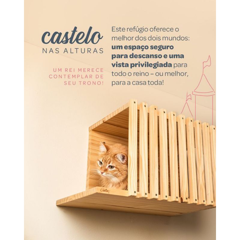 Casinha de gatos de parede.