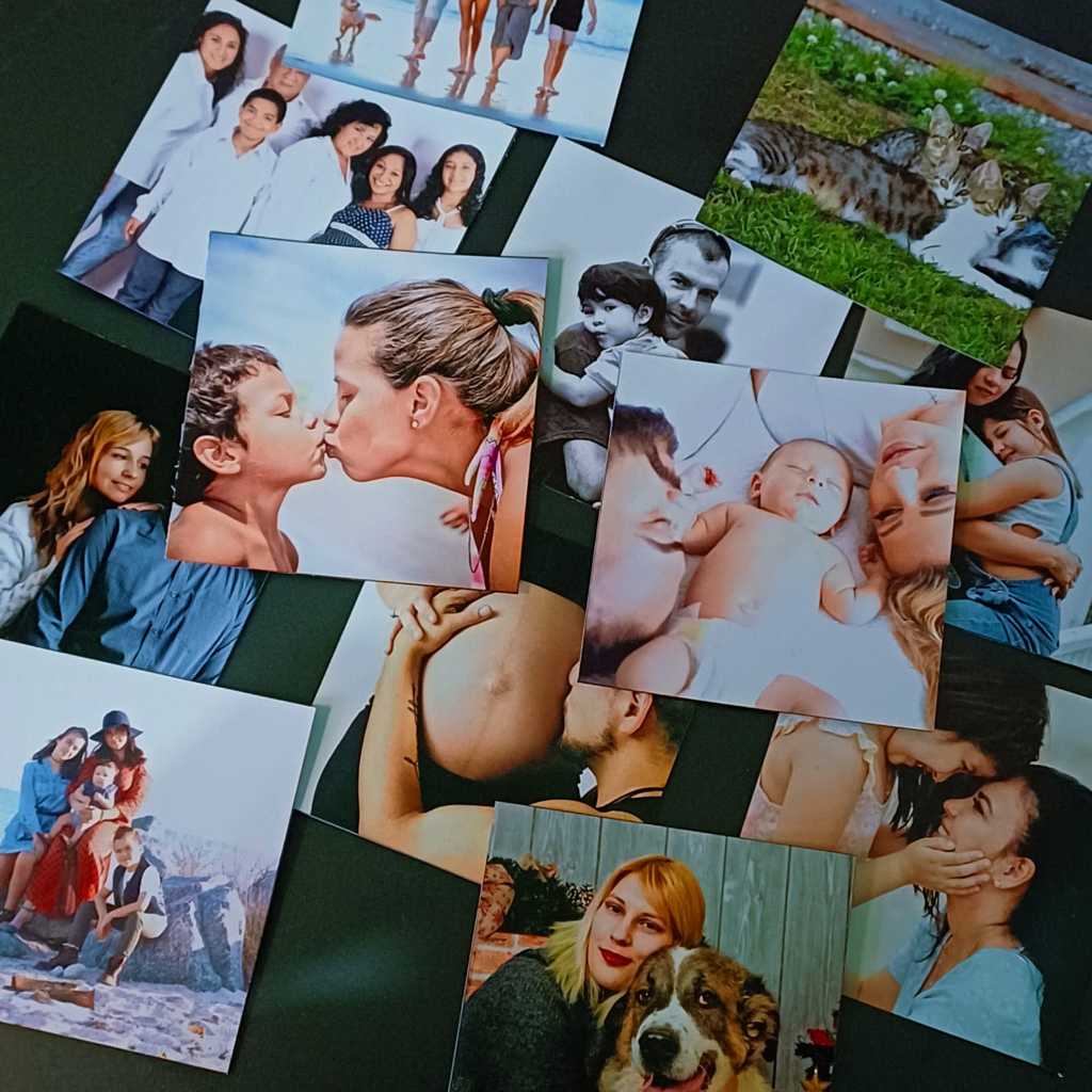 Kit mini fotos 9x9 alta resolução, Foto comum, foto adesiva ou foto imã
