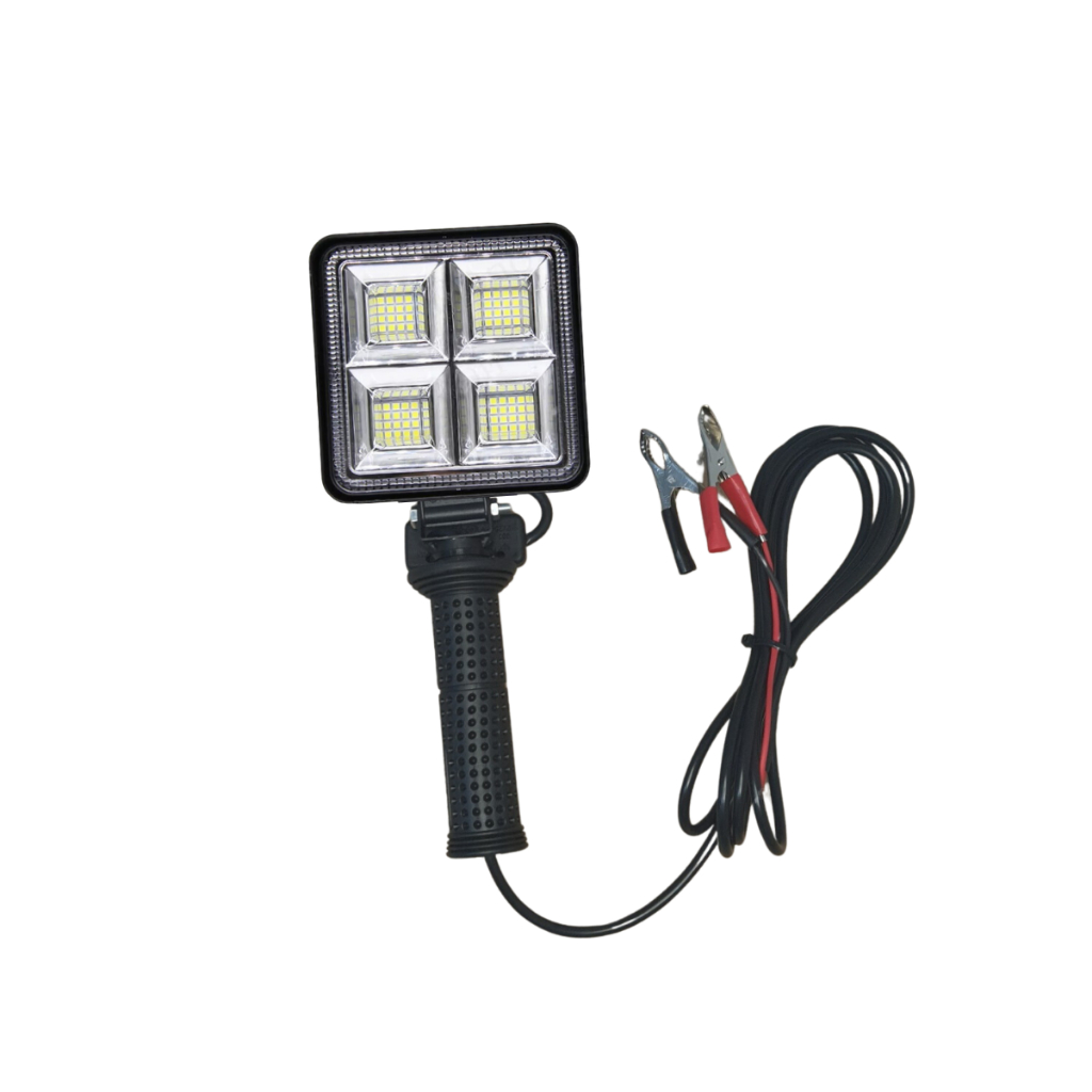 Lanterna Cilibrim Jacaré 144W com Garra de Bateria – Farolete Iodo de Alta Potência
