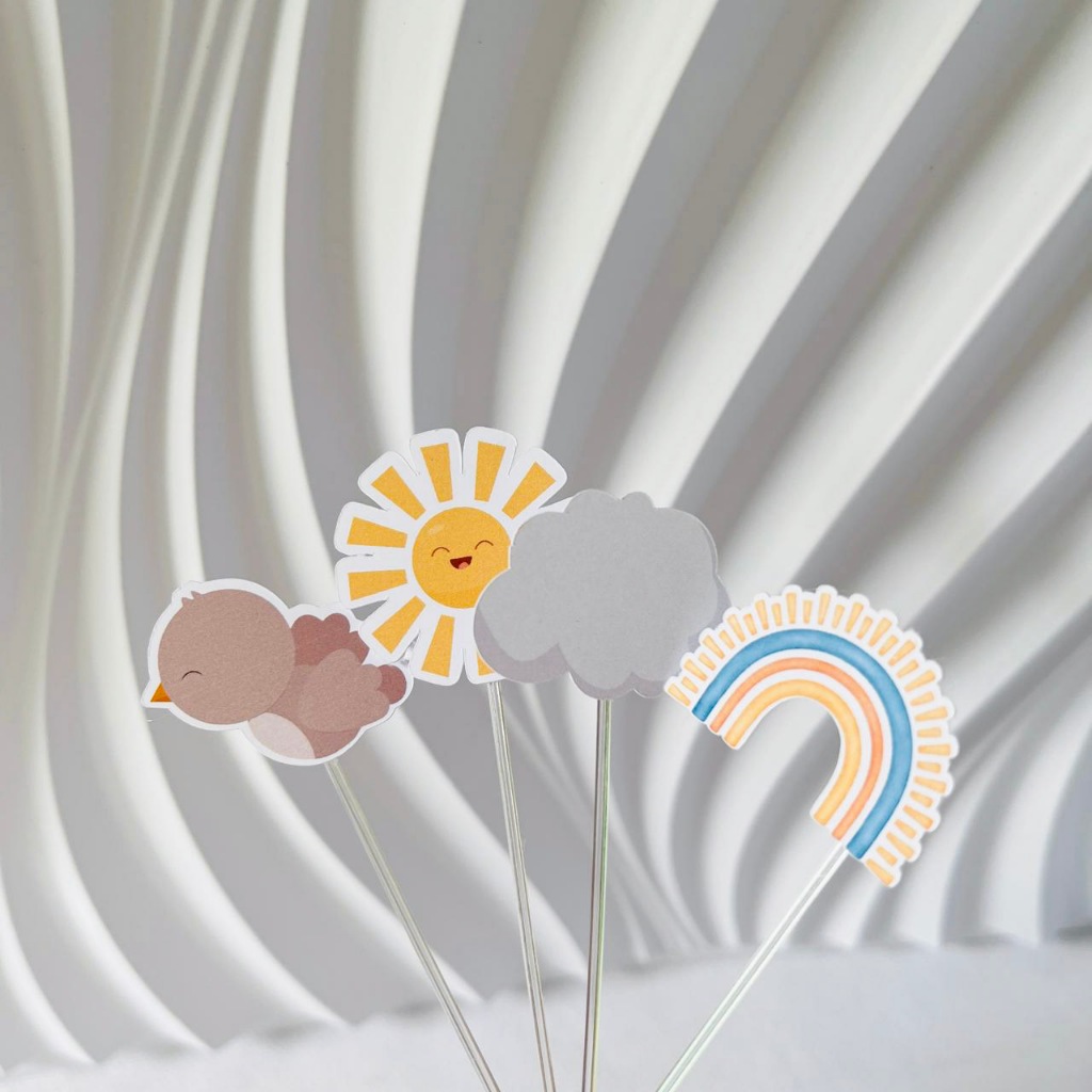 Topper para Doces Primeira Volta ao Sol Personalizado | Brigadeiro, Cupcake | Festa Infantil | Aniversário