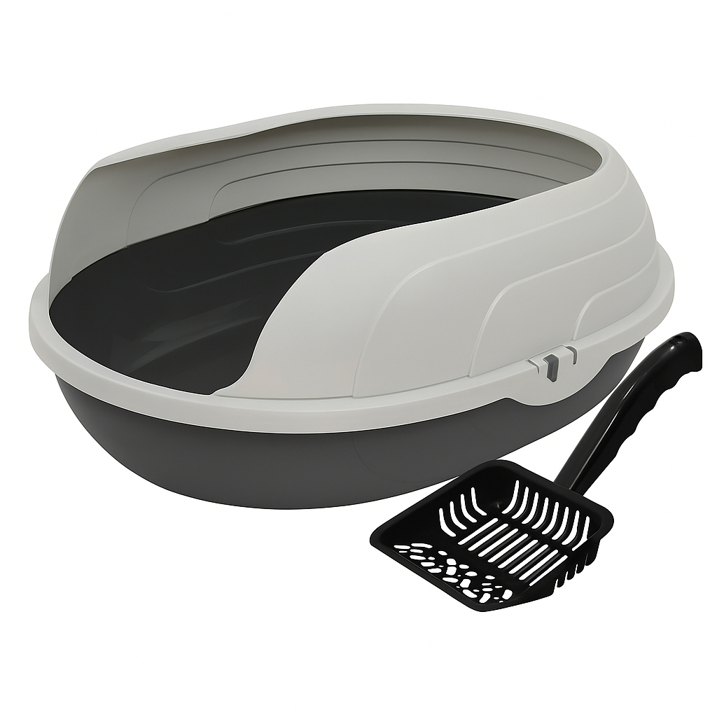 Caixa de Areia para Gato Grande Furacão Pet Prime Arco Aberto Fácil Limpeza + Pá