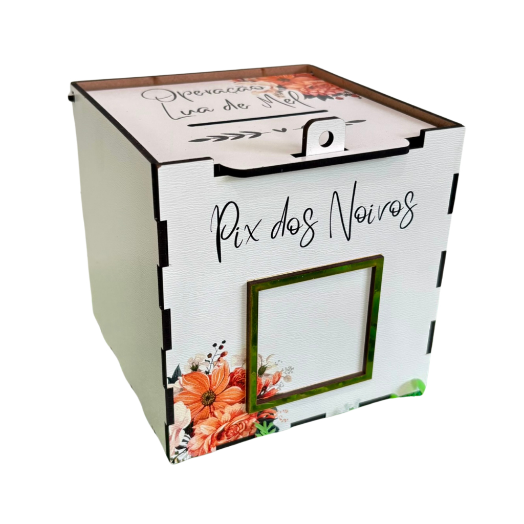 Caixa para o Corte da Gravata e Sapatinho da Noiva | Operação Lua de Mel para Casamento com QR Code em Oferta na Shopee