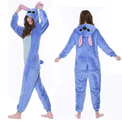 Pijama Kigurumi Stitch Unissex Macacão Quentinho