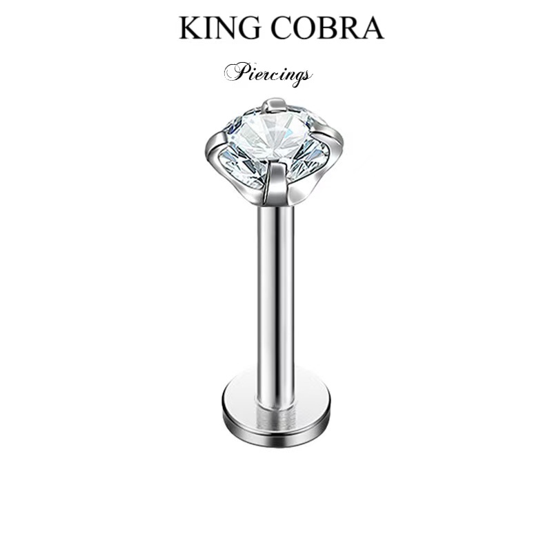 Piercing Labret  Ponto De Luz Helix Tragus Conch Aço Cirúrgico KA101