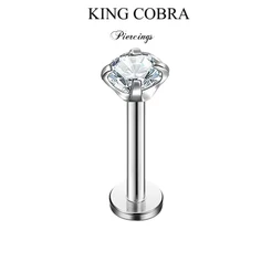 Piercing Labret Ponto De Luz Helix Tragus Conch Aço Cirúrgico KA101