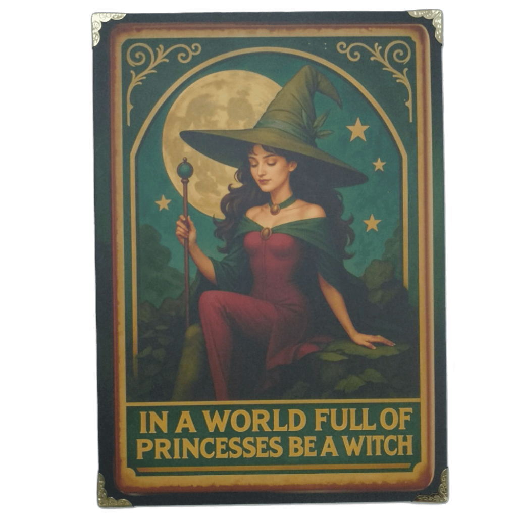Quadro Placa Decorativa MDF Seja Bruxa Witch Craft Wicca Bruxaria Magia Princesa