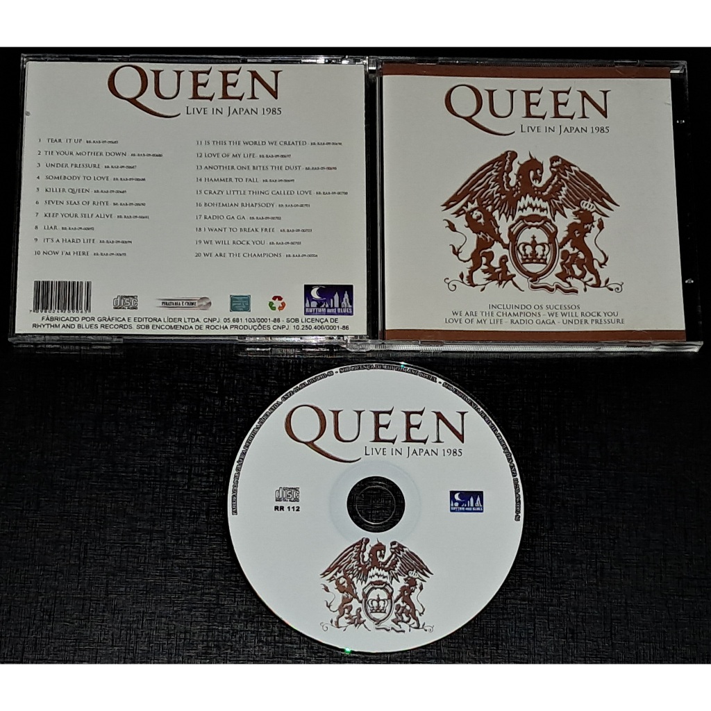 Queen CD Live in Japan 1985 Raro Semi Novo Show Ao Vivo Freddie Mercury We Will Rock You We are the Champions Anos 80