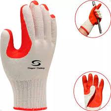 Kit 20 Pr Luva Rubber Emborrachada Pedreiro CA 34370 Epi Super Trabalho Pesado Gladiador Vulcanizada