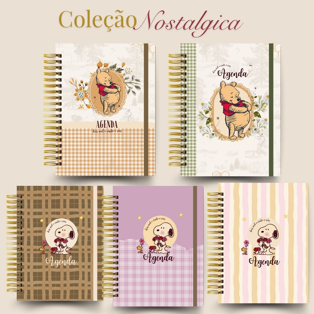 Agenda e Planner 2026 - Coleção Nostalgia - Personalizada - Leveza e Doçura no seu Ano - organização com afeto em Oferta na Shopee