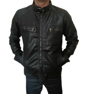 jaqueta de couro masculina casaco blusa frio motoqueiro impermeável