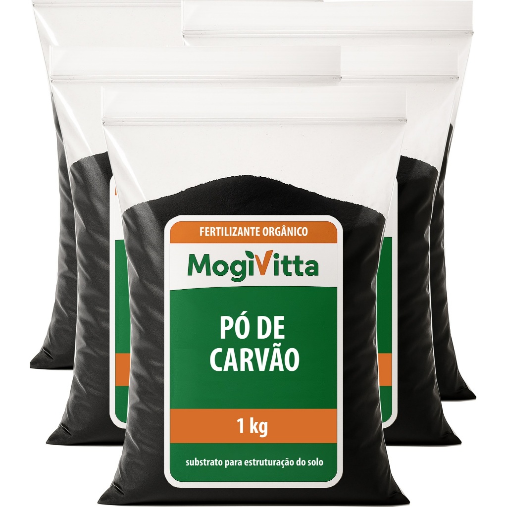 Pó De Carvão Adubo Substrato 100% Orgânico Vegetal Para Plantas Hortas Jardins Orquídeas Bonsai