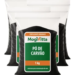 Pó De Carvão Adubo Substrato 100% Orgânico Vegetal Para Plantas Hortas Jardins Orquídeas Bonsai